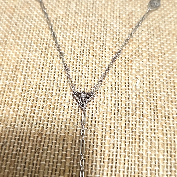 Tiffany's Sterling Silver Pin Set Vintage Watch Necklace - Picture 8 of 16